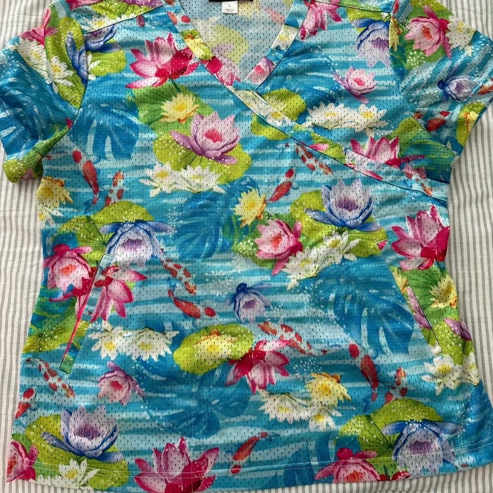 Floral V-Neck Women's Top